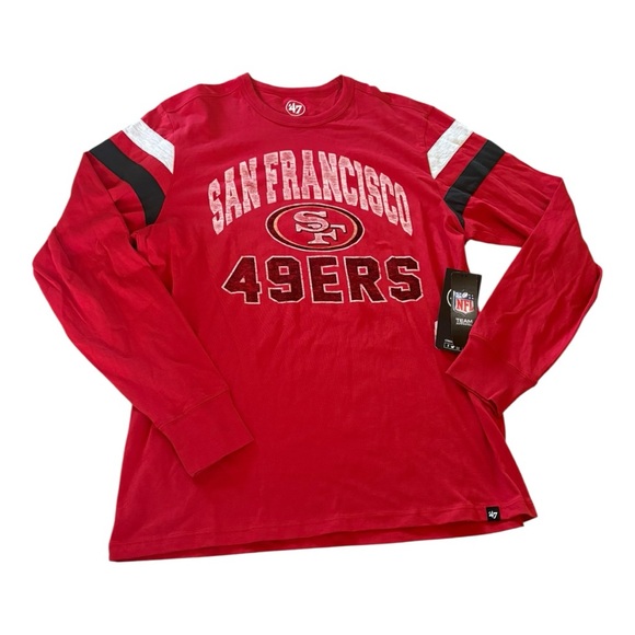 47 Other - San Francisco 49ers '47 Irving Long Sleeve T-Shirt - Scarlet NWT large